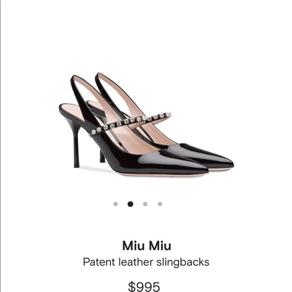 Brand new Miu Miu patent leather slingback 85mm heels - Picture 8 of 10